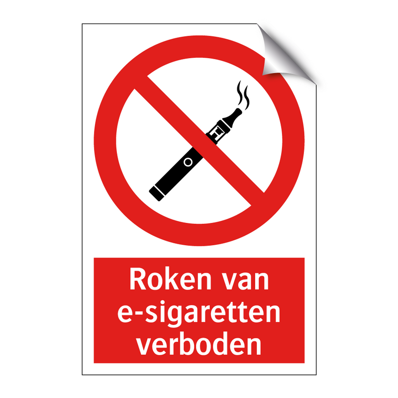 Roken van e-sigaretten verboden