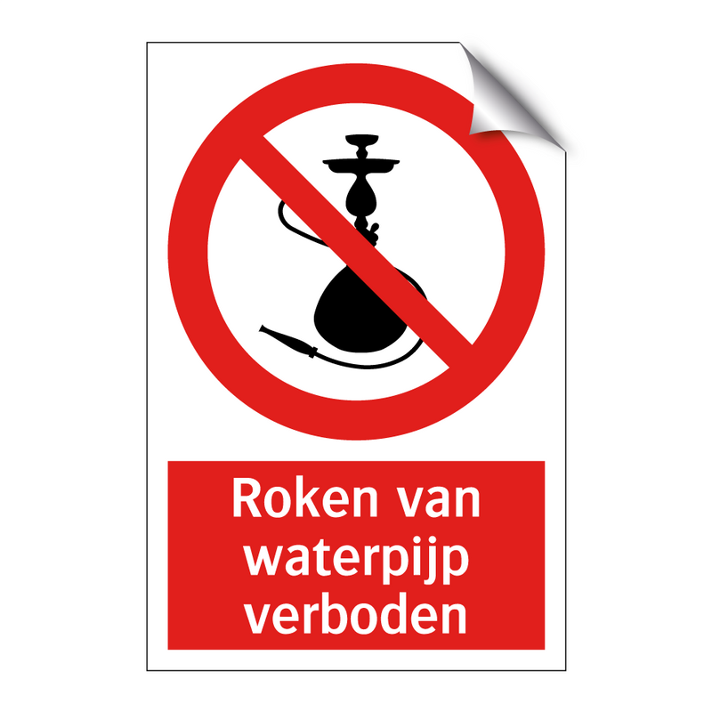 Roken van waterpijp verboden