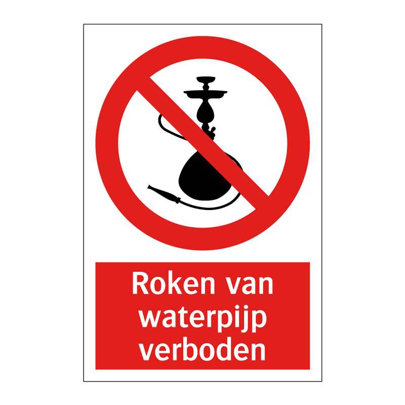 Roken van waterpijp verboden