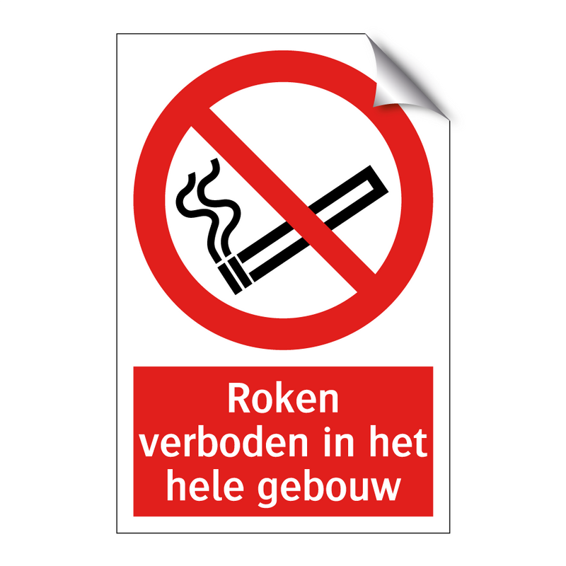 Roken verboden in het hele gebouw