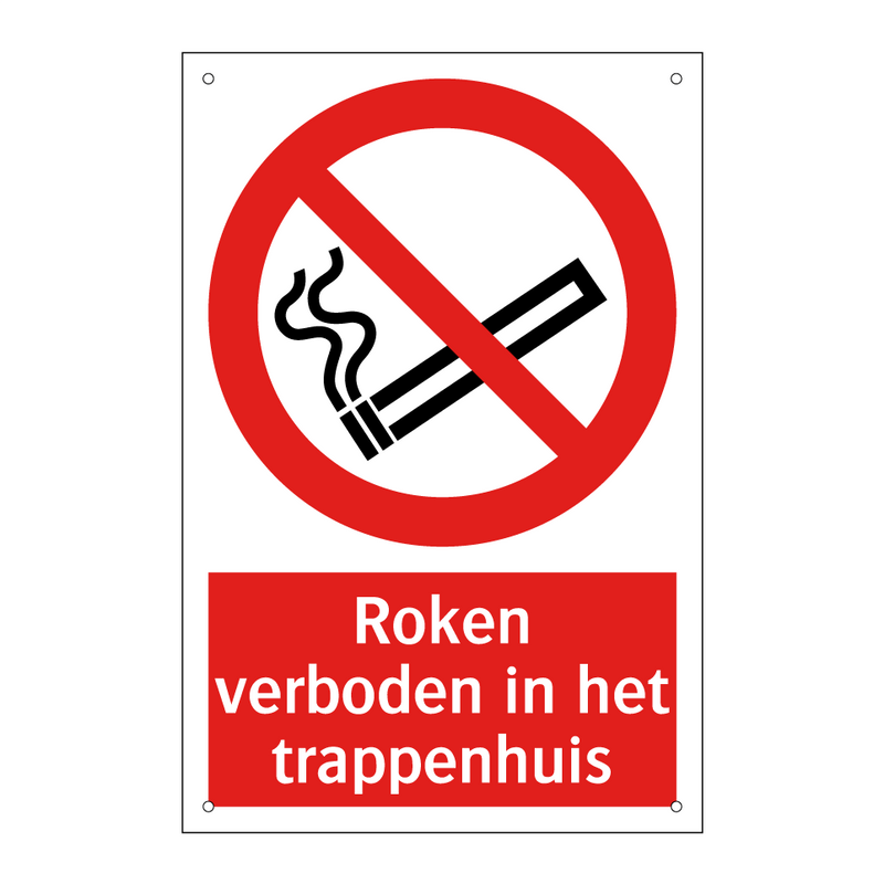 Roken verboden in het trappenhuis