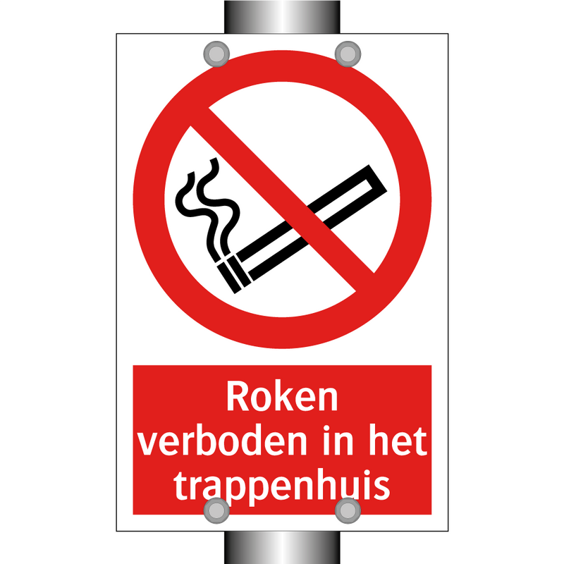 Roken verboden in het trappenhuis