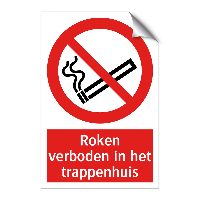 Roken verboden in het trappenhuis