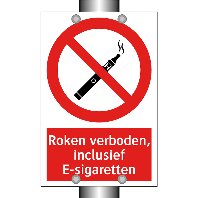 Roken verboden, inclusief E-sigaretten