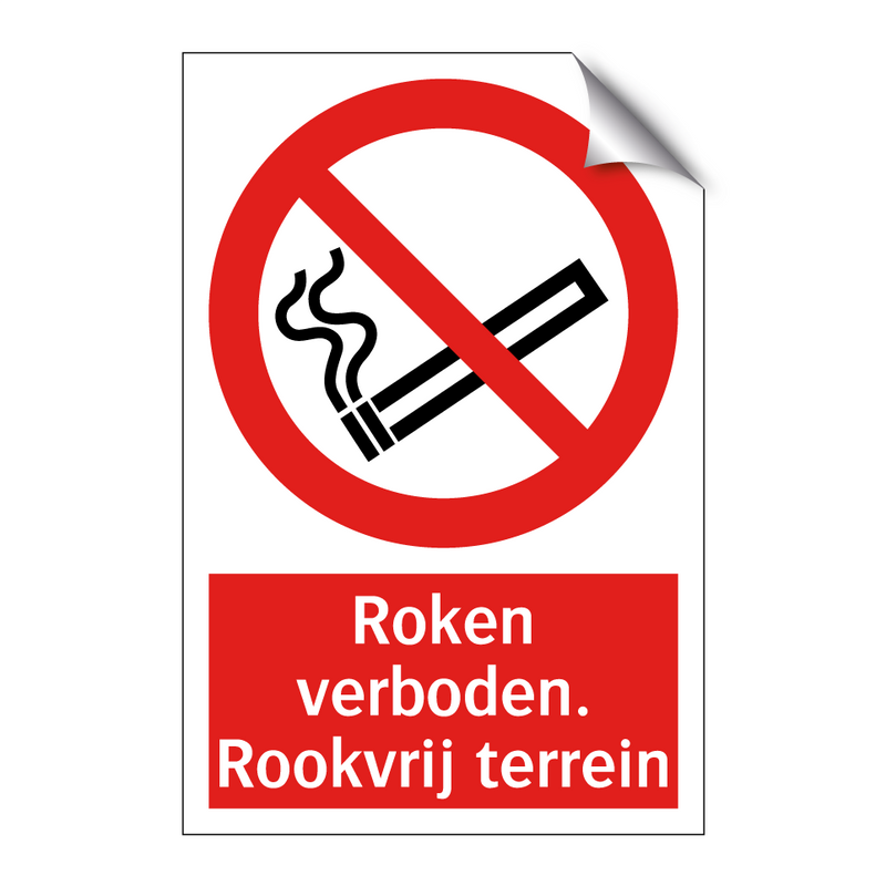 Roken verboden. Rookvrij terrein