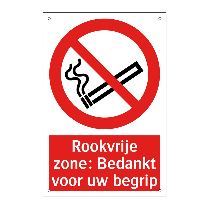 Rookvrije zone: Bedankt voor uw begrip