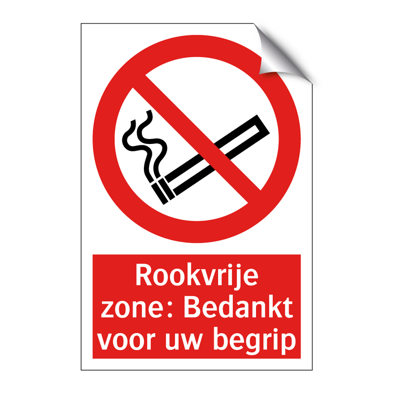 Rookvrije zone: Bedankt voor uw begrip