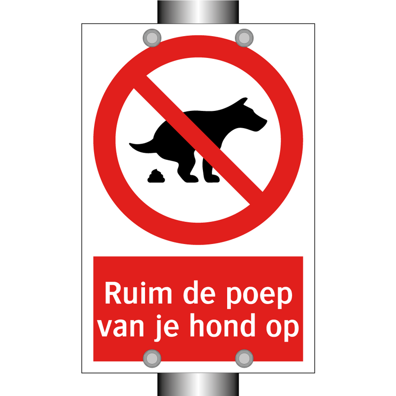 Ruim de poep van je hond op