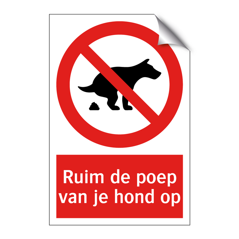 Ruim de poep van je hond op