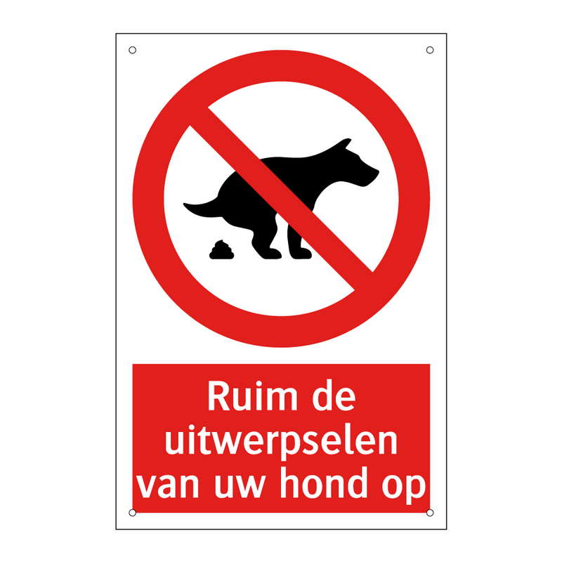 Ruim de uitwerpselen van uw hond op