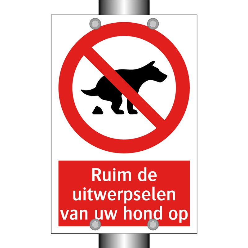 Ruim de uitwerpselen van uw hond op