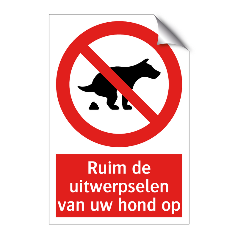 Ruim de uitwerpselen van uw hond op