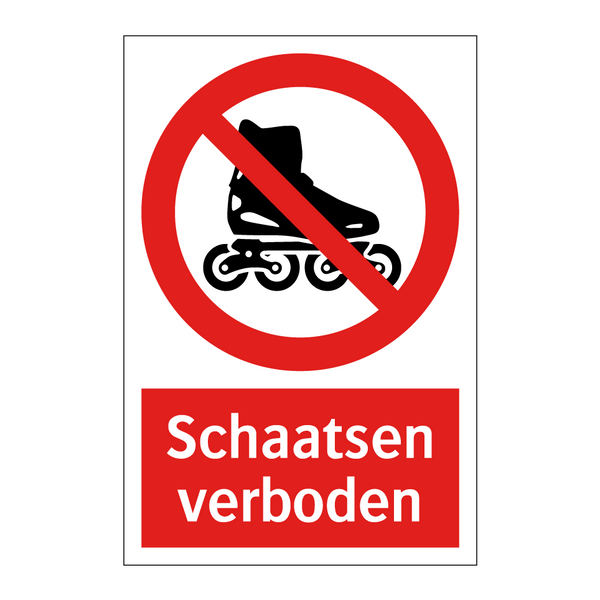 Schaatsen verboden