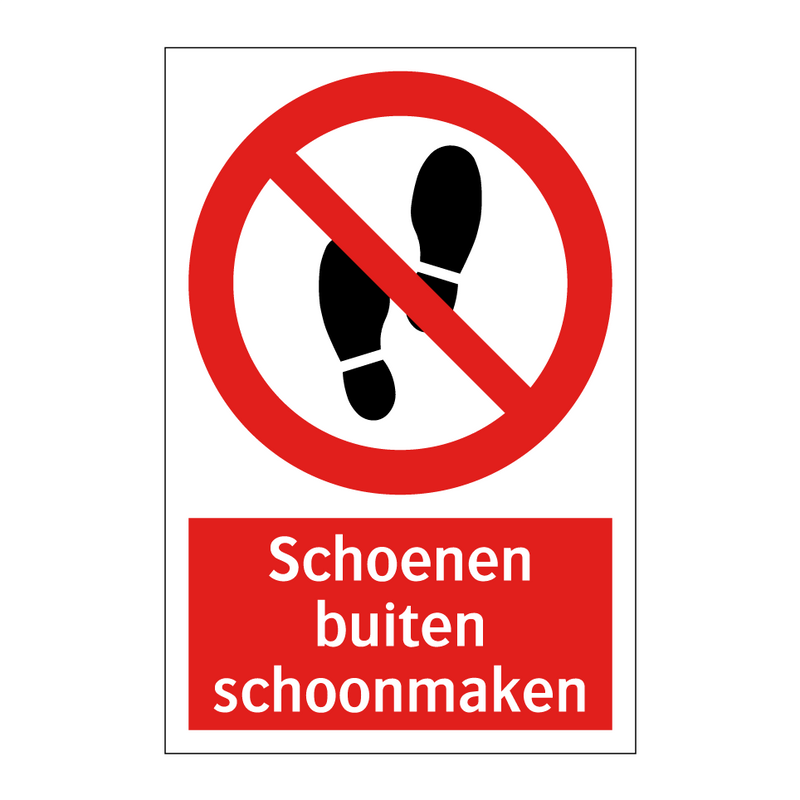 Schoenen buiten schoonmaken