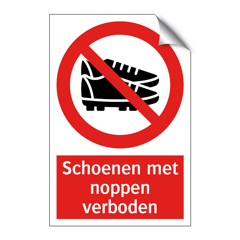 Schoenen met noppen verboden