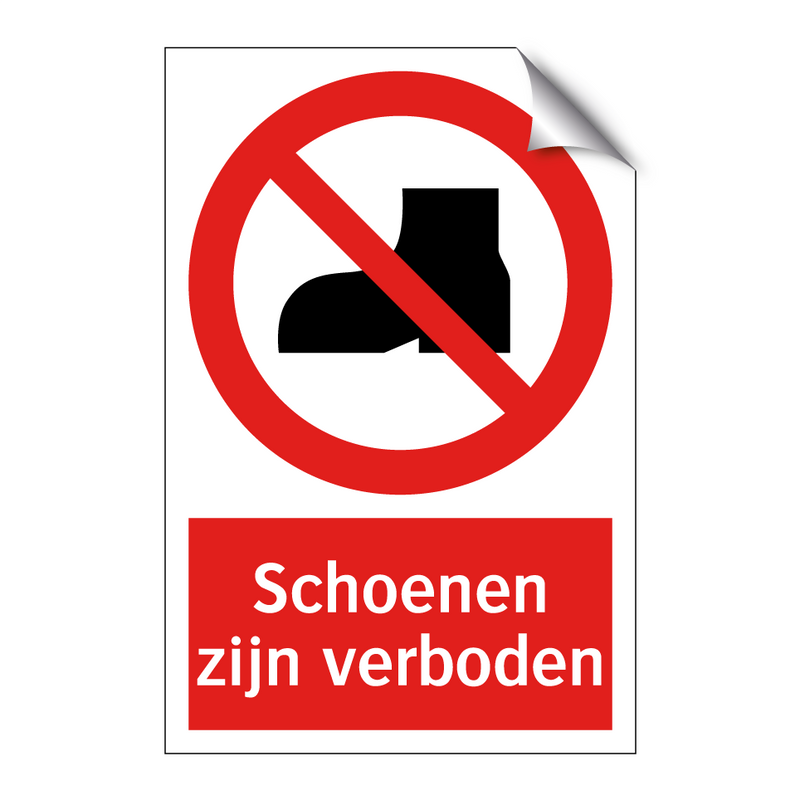 Schoenen zijn verboden