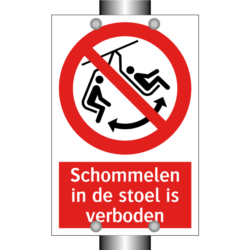 Schommelen in de stoel is verboden