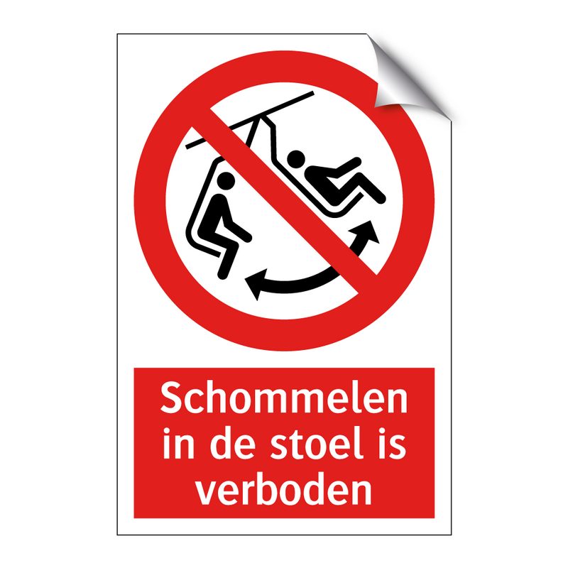 Schommelen in de stoel is verboden