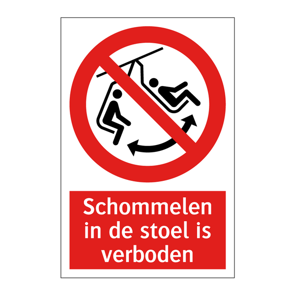 Schommelen in de stoel is verboden