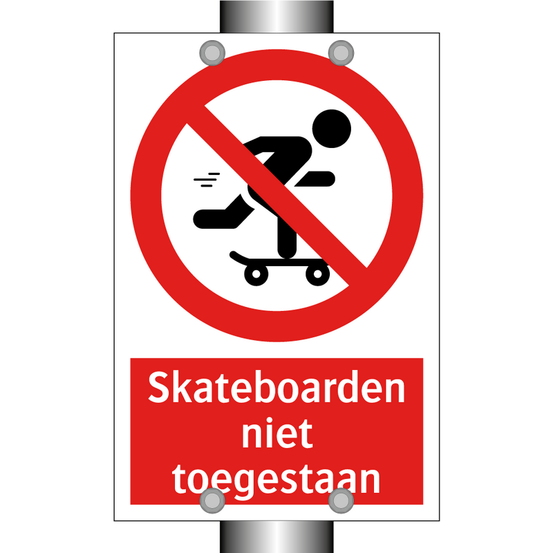 Skateboarden niet toegestaan