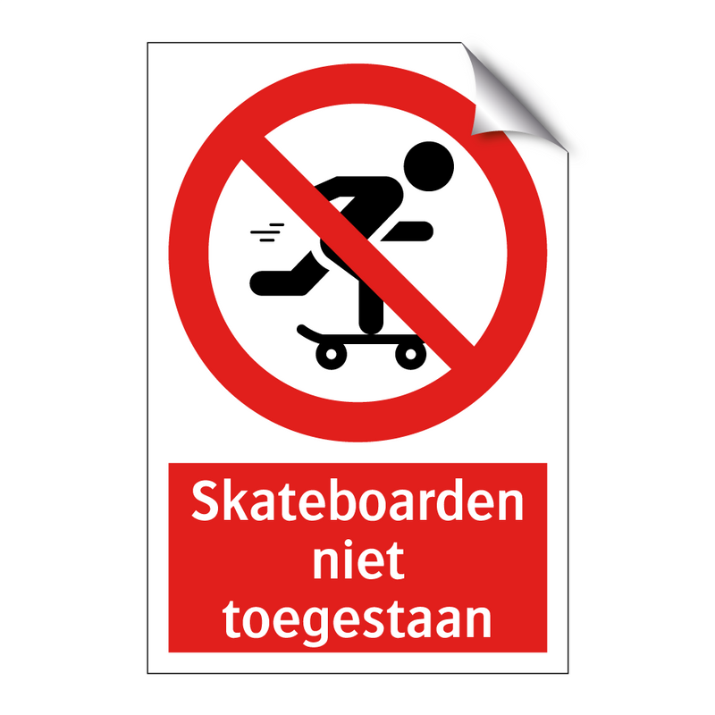 Skateboarden niet toegestaan