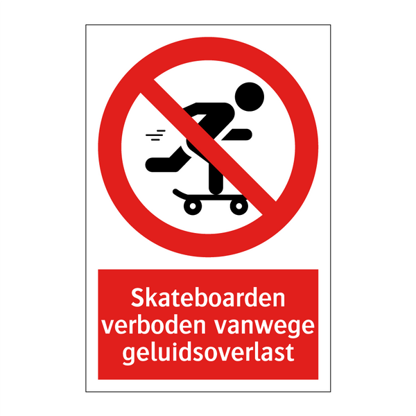 Skateboarden verboden vanwege geluidsoverlast