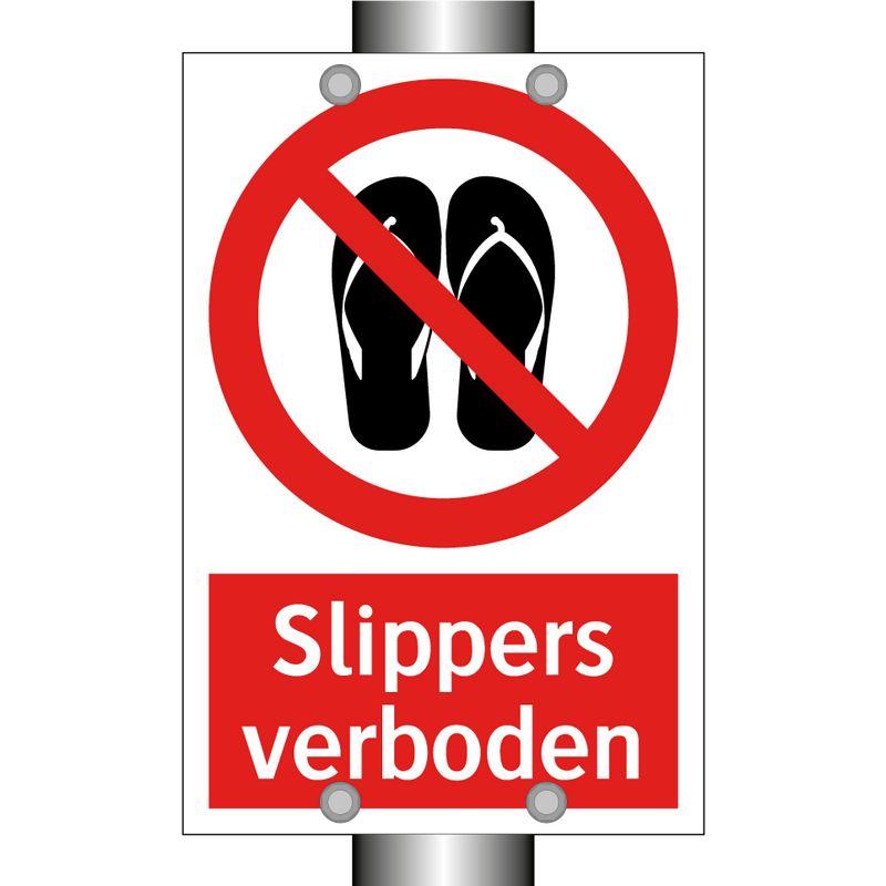 Slippers verboden