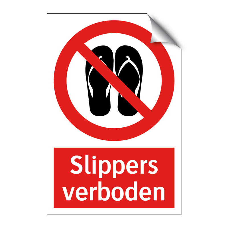 Slippers verboden