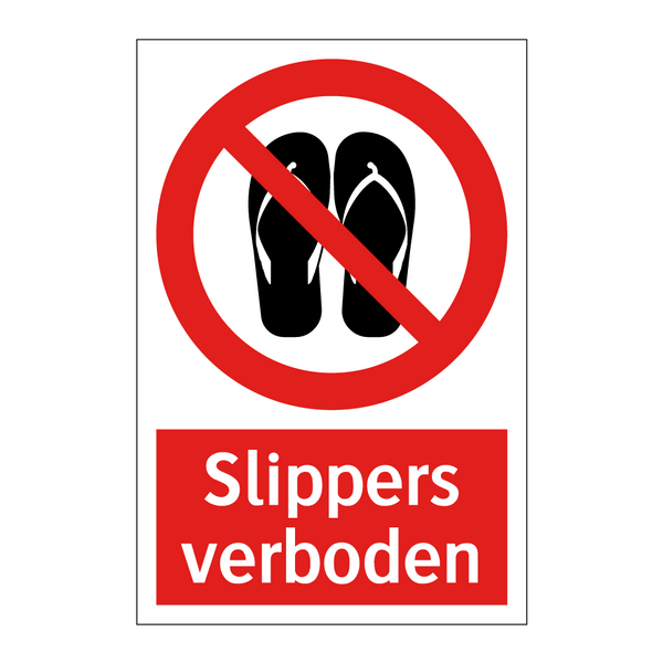 Slippers verboden