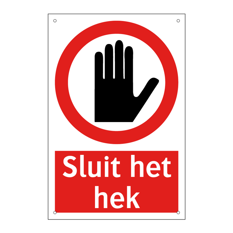 Sluit het hek