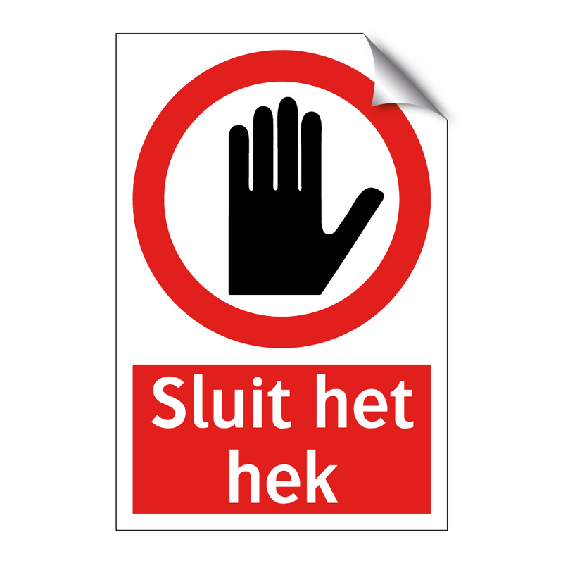 Sluit het hek