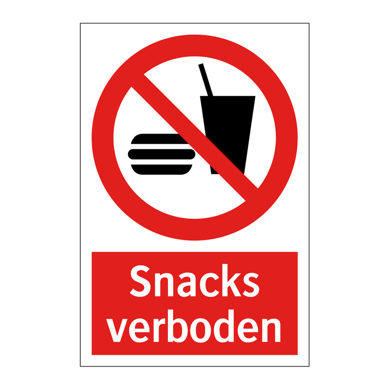 Snacks verboden