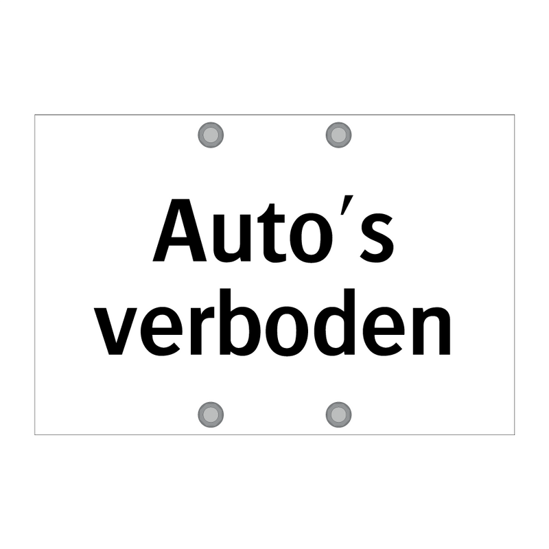 Auto's verboden