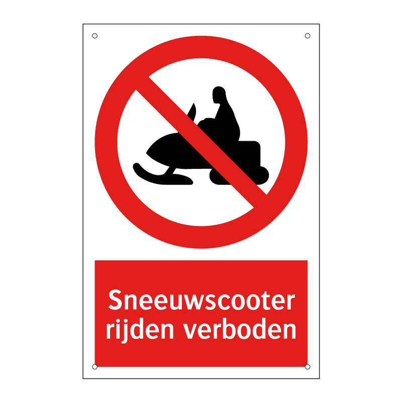 Sneeuwscooter rijden verboden