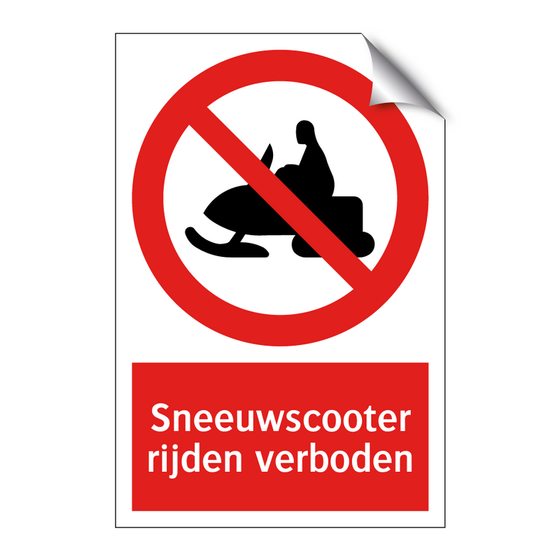 Sneeuwscooter rijden verboden