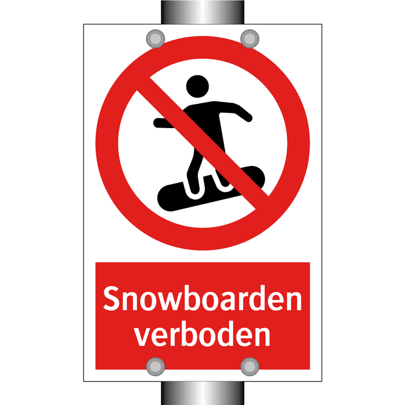 Snowboarden verboden