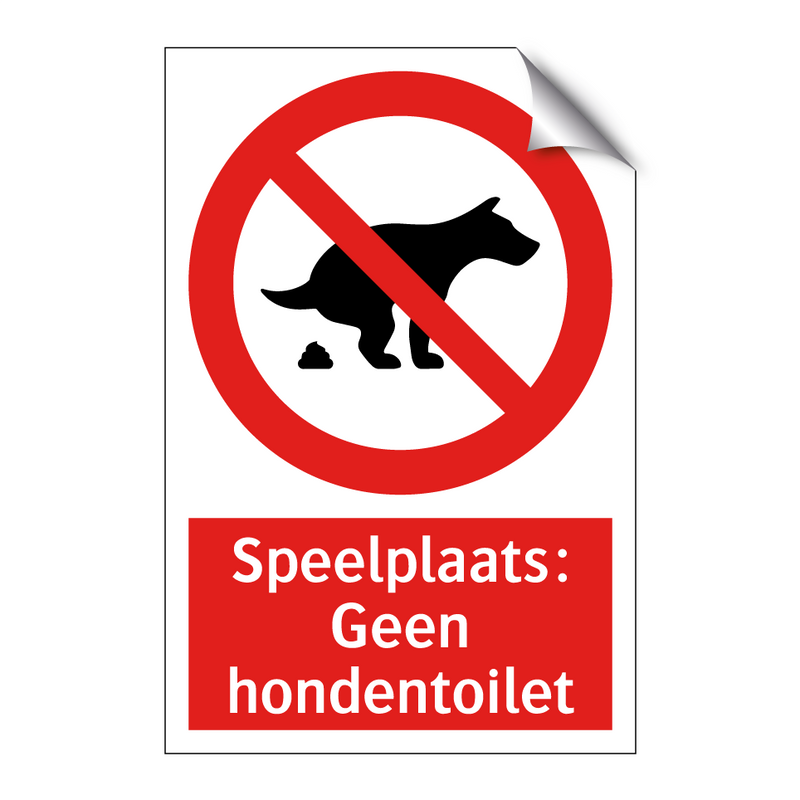 Speelplaats: Geen hondentoilet