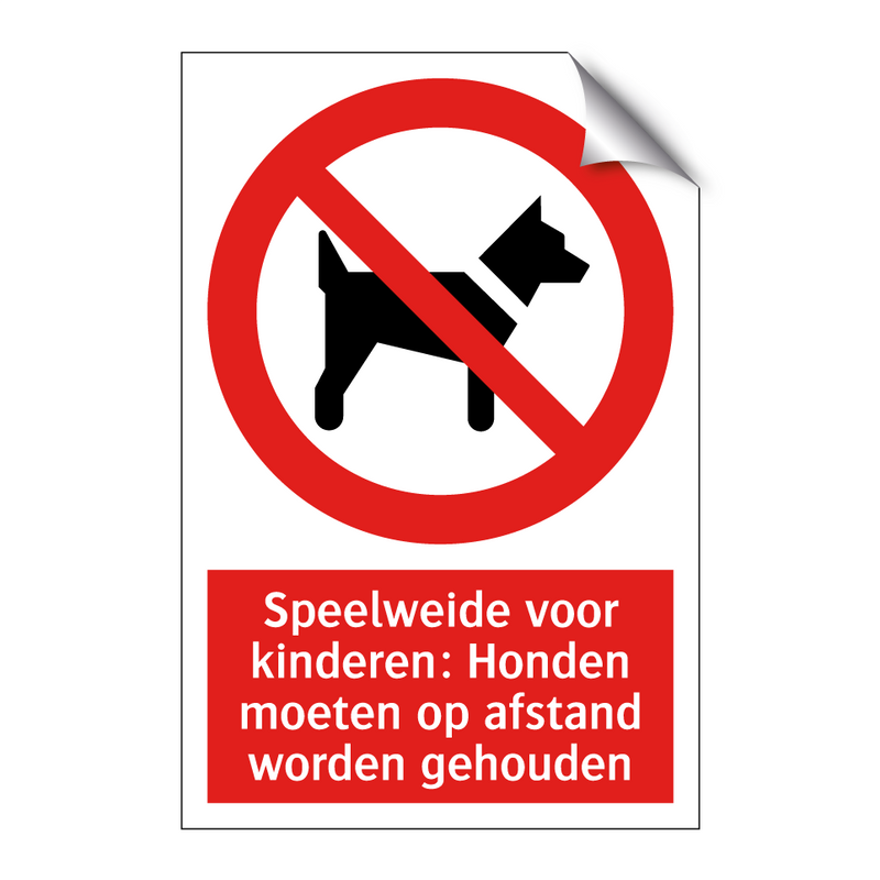 Speelweide voor kinderen: Honden moeten op afstand worden gehouden