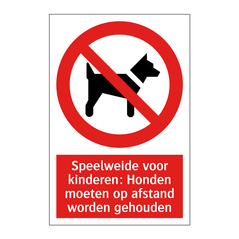 Speelweide voor kinderen: Honden moeten op afstand worden gehouden