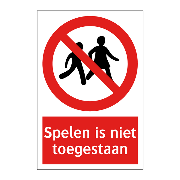 Spelen is niet toegestaan