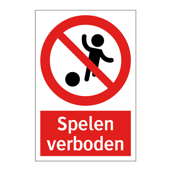 Spelen verboden