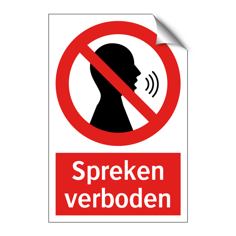 Spreken verboden