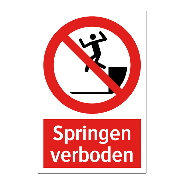 Springen verboden