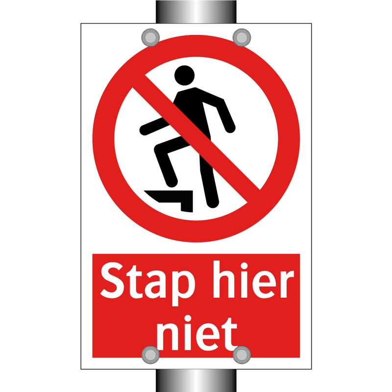 Stap hier niet