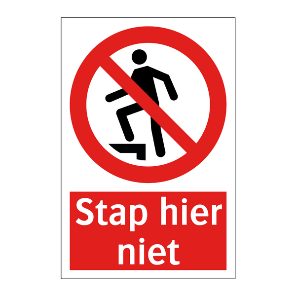 Stap hier niet