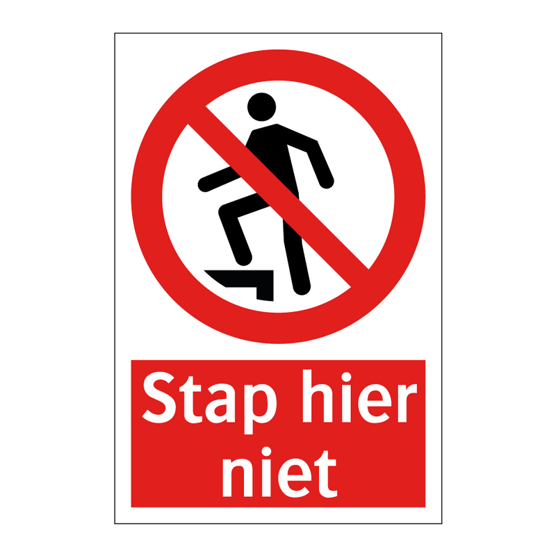 Stap hier niet