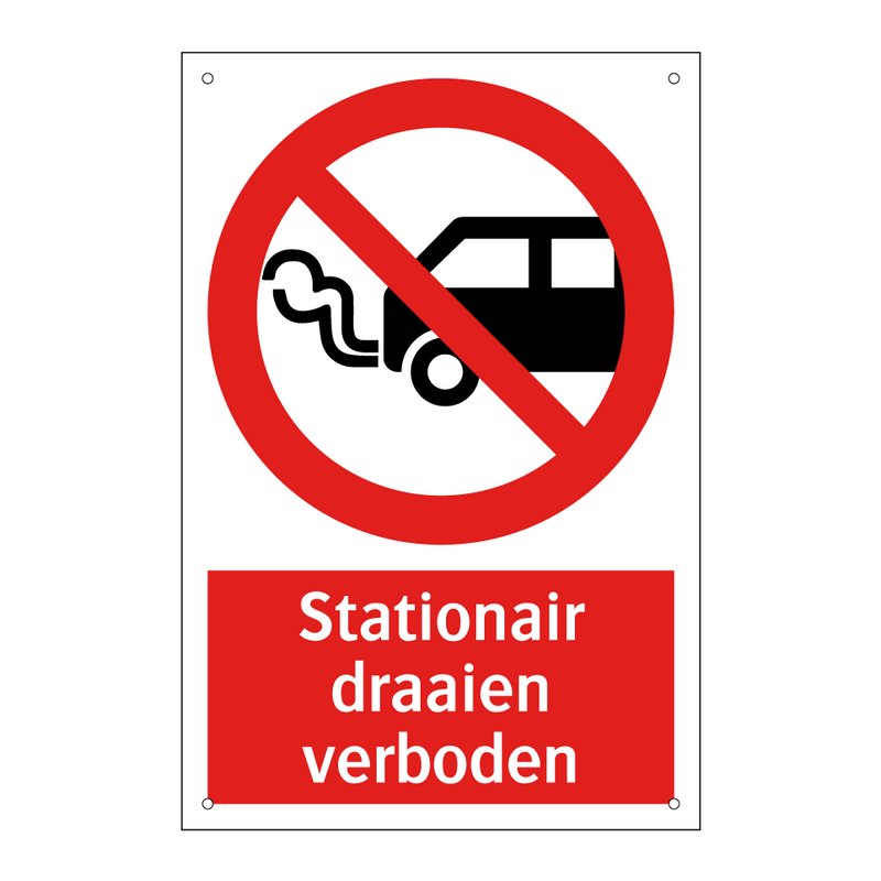 Stationair draaien verboden