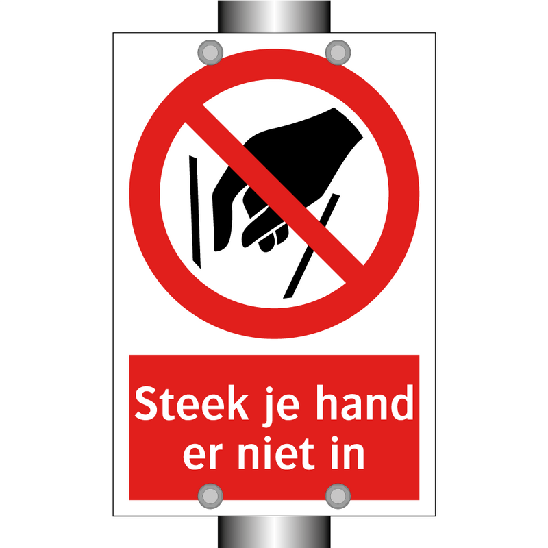 Steek je hand er niet in