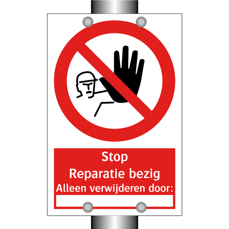 Stop. Reparatie bezig. Alleen verwijderen door XX