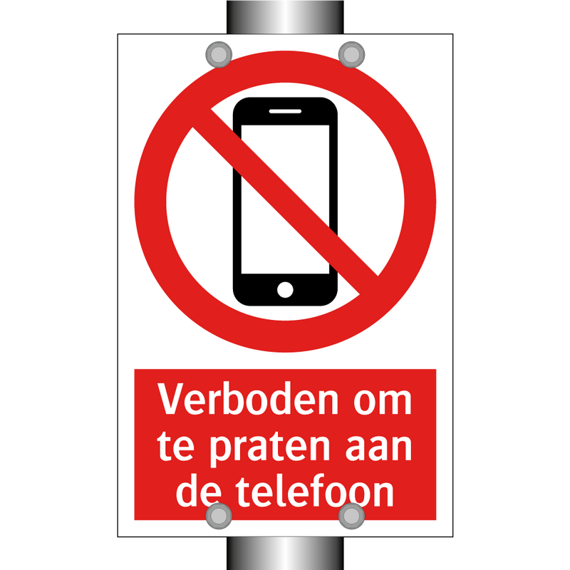 Verboden om te praten aan de telefoon